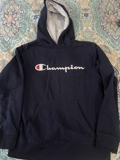Champion Boys Navy Blue Hoodie Pullover Size Medium
