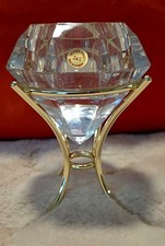 Partylite P0174 Solitaire Candle Holder New in Box German 24% Lead Crystal