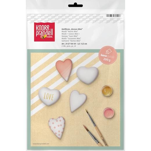 Knorr Prandell Plaster Casting Mould - Mini Hearts 35-45mm