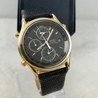 RARE VINTAGE SEIKO QUARTZ WORLD TIMER 5T52-6A39 GMT ALARM 37MM MEN'S WATCH