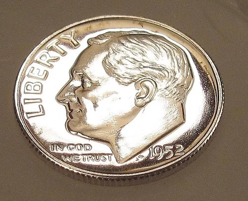 1952 Choice  Proof  "EYE CANDY" Dime 90% Silver Blazing Luster  #330 ~11