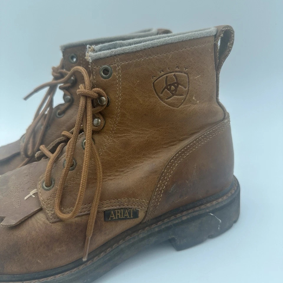 Ariat Vintage Women’s Cascade ATS Lace Up Work Boots With Kiltie 31080 Size 7.5B - Image 2 of 4