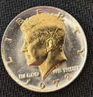 DANBURY MINT - 1972- KENNEDY HALF DOLLAR UNCIRCULATED -  GOLD &  SILVER PLATED