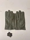 Men's Dress Green Leather  Gloves Color Size Small