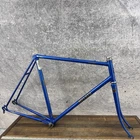 Vintage Miyata One Hundred Road Bike Frame 58cm Blue Steel Japan 700c 123mm