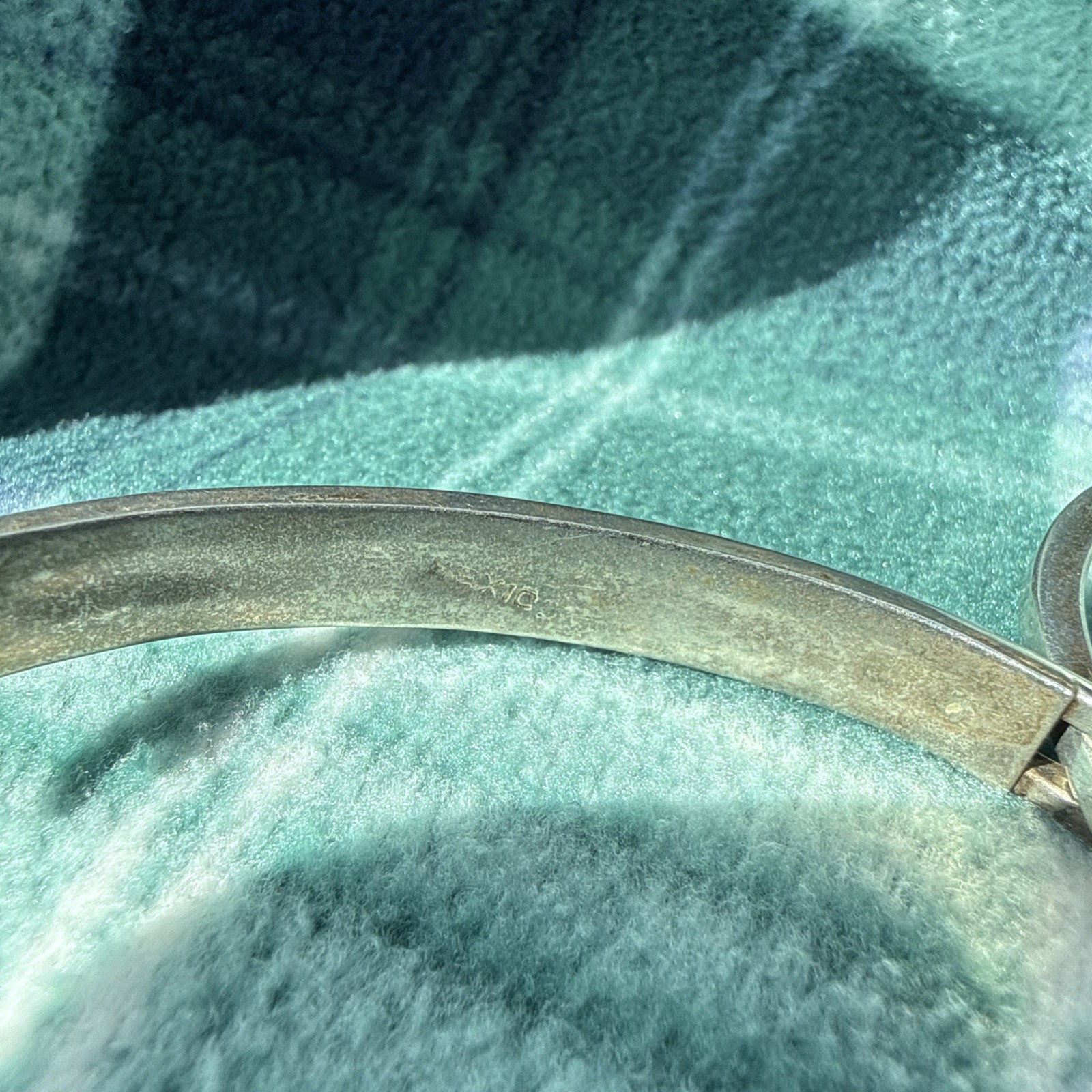 Mexico 925 Solid Silver hinged bangle bracelet-gr… - image 12