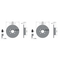 2X Textar Bremsscheiben 236Mm Voll Vorne Passend FüR Opel Corsa Kadett | 9202080