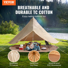 Canvas Bell Tent, Family Camping Outdoor Hunting Party