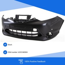 Fits Nissan Qashqai 2014-2017 Front Bumper Black With 2 PDC Without Washer Holes