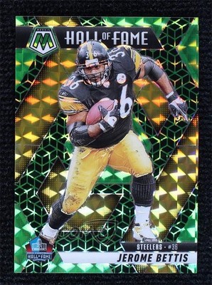 2025 Panini Mosaic Hall of Fame Spectris Green Prizm 1/13 Jerome Bettis HOF 9su