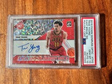 2019 PANINI DONRUSS OPTIC TRAE YOUNG FAST BREAK  AUTO Atlanta HAWKS PSA 10/10🔥
