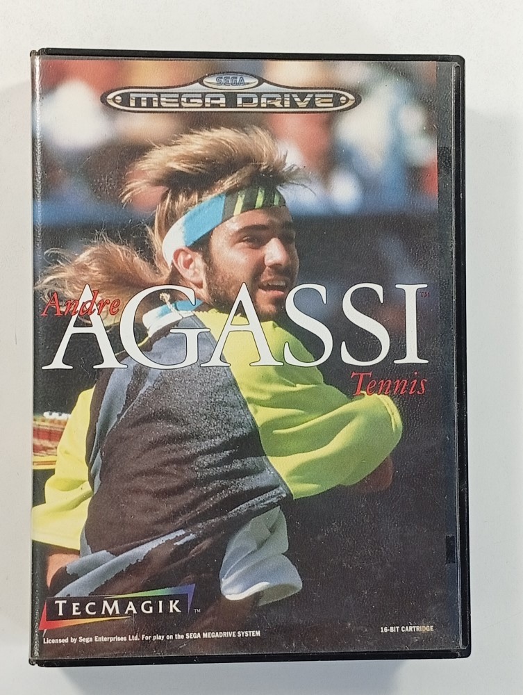 ANDRE AGASSI TENNIS SEGA MEGADRIVE (MD) PAL-EURO (COMPLETE - GOOD CONDITION OVER