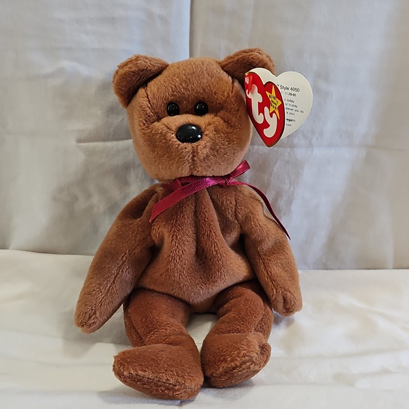 TY BEANIE BABY TEDDY 4th GENERATION HANG TAG 2ND TUSH TAG PVC PELLETS