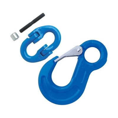 5/8'' Grade 100 Eye Sling Hook w/Latch with Connecting Link WLL 22600 LBS BS 9...