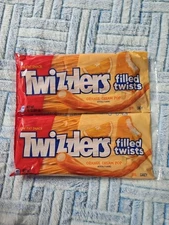 Twizzlers Filled Twists Licorice Orange Cream Pop LOT of 2 Bags 04/2026 NEW