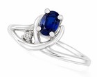 GENUINE BLUE SAPPHIRE & DIAMOND RING SOLID 10K GOLD - Free Certificate Appraisal — photo 4