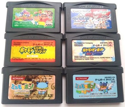 GBA Pokemon Pinball Mystery Dungeon Crayon Shinchan 6 Game Bundle Japan