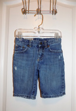 RALPH LAUREN POLO Boys 5 Distressed Denim Shorts Adjustable Waist Jean
