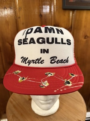 Vintage Damn Seagulls Myrtle Beach Mesh Snapback Adjustable Trucker Hat