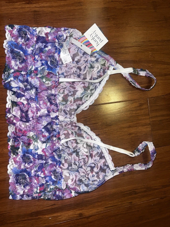 Bralette de encaje Hanky Panky púrpura pansy mediano nuevo con etiquetas precio de venta sugerido por el fabricante 68 USD Foto 3 de 4