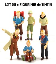 Collection Tintin : LOT DE 6 FIGURINES pvc décoration bande dessinée de qualité
