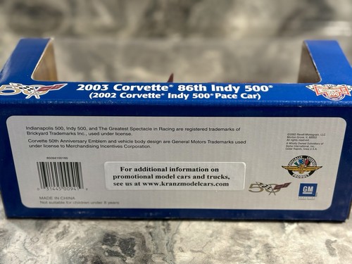 PAIR OF 2 Revell 1:25 86th Indy 500 Pace Car 2002 Chevrolet Corvette Red PROMO - Picture 12 of 12