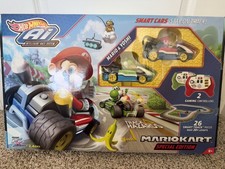 Hot Wheels Mario Kart AI Edición Especial Mario & Yoshi RC Race Track nuevo en caja