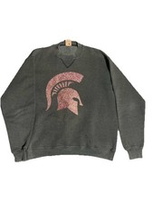 Vintage Russell Women Sweatshirt XL – Glitter Pink Spartan Graphic – Made in USA