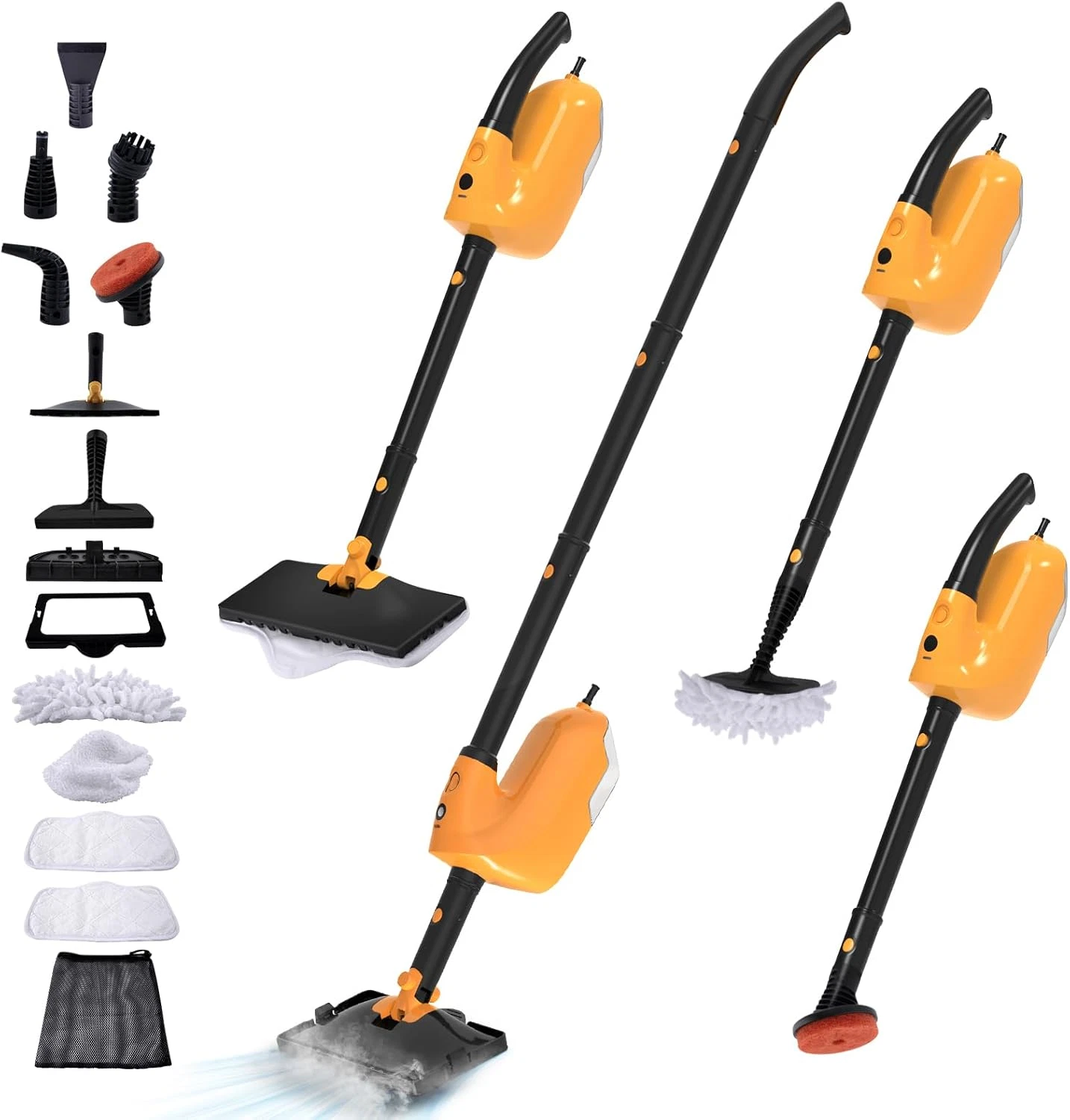 Steam Mop All-In-One | Handheld Steam Cleaner 13 Attachments 23FT Cord