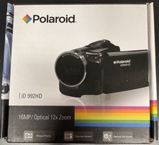 Polaroid ID992HD Black Digital camcorder, CHARGER, 16GB SD Card Bag Accessories