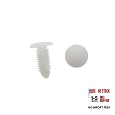 30Pcs White Plastic Rivets Splash Guard Fastener Push Clips