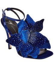 Giuseppe Zanotti Curvy 105 Velvet Sandal Women's Blue 36