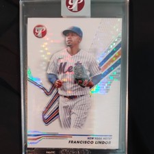 2024 Topps Pristine Francisco Lindor - New York Mets - ENCASED Refractor Pulsar