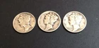1944 P-D-S Mercury Head Dimes 90% Silver, VF+ (#2-A)