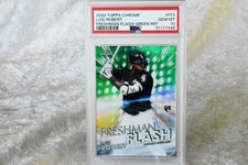 2020 TOPPS CHROME LUIS ROBERT FRESHMAN FLASH GREEN REFRACTOR ROOKIE 🔥/99 PSA 10
