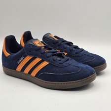 Adidas Samba OG Night Navy Orange Gum Sole W Sz 5