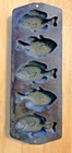 Vintage Lodge USA 5PP2 Heavy Cast Iron Fish Perch Cornbread Mold Pan