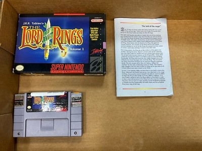 Lord Of The Rings Volume 1 for Super Nintendo SNES In Box IB Great Shape