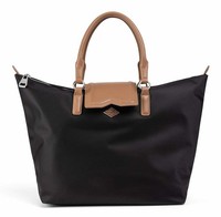Replay Shopper Shopper Schultertasche Tasche Black Schwarz Hellbraun Neu