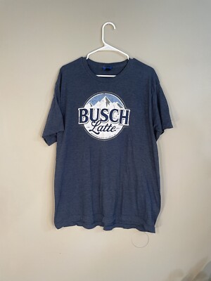 Brew City Brand Tee-Shirt Men's XL Busch Latte Beer Brewski Party Stretch Shirt