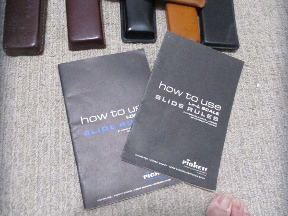 Lot of 6 Slide Rules with Cases. Post, Keuffel, Sans & Streiffe