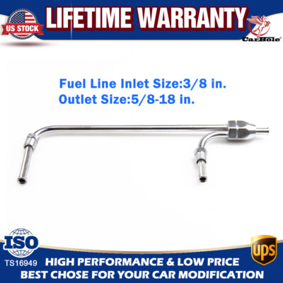 Dual Feed Fuel Lines For Holley 3310 4160 Carburetor Fits Inlet - Foto 4