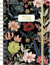 Daily Planner 12 Month 8.4 X 6 Spiral Planner Notebook With Stickers.