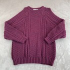 Vintage McKennas Fisherman Sweater Men 46 Burgundy 100% Wool Cable Knit Ireland