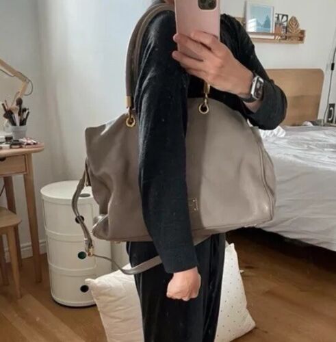 Marc by Marc Jacobs Too Hot To Handle Large Leather Tote Bag Cement/Taupe - Picture 4 of 12