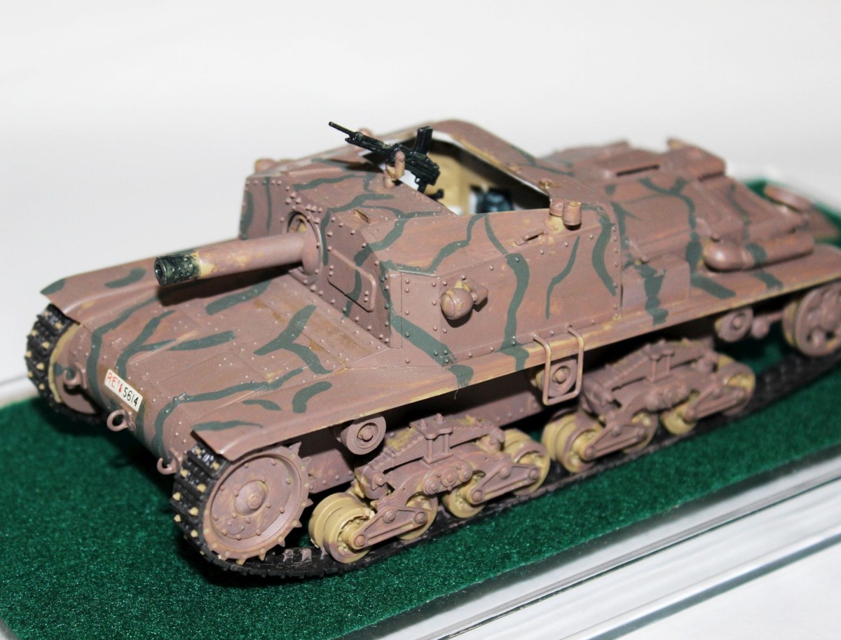 Pro Built WWII WW2 Italian Semovente Model Kit Painted Tank With 