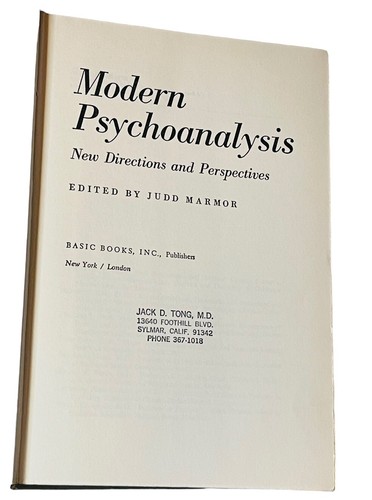 MODERN PSYCHOANALYSIS JUDD MARMOR 1968 (READ) UPSIDE DOWN 1st Ed DJ LA ARTICLE - Picture 8 of 18