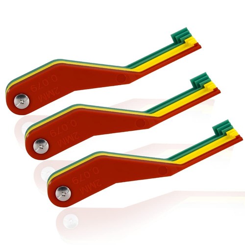 3 Pack 9-Piece Brake Pad Thickness Gauge Set Brake Gauge Measure Tool to Quic...