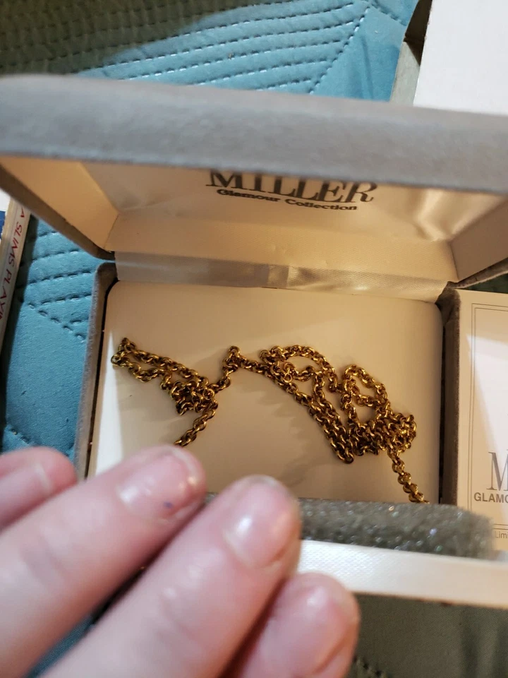 Nolan Miller Glamour 系列周年纪念心形手表项链,罕见 — 第 3/4 张图片