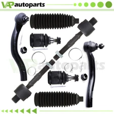 For Honda Accord 2003-2007 8Pcs Rack and Pinion Bellow Tie Rod End Steering Kit